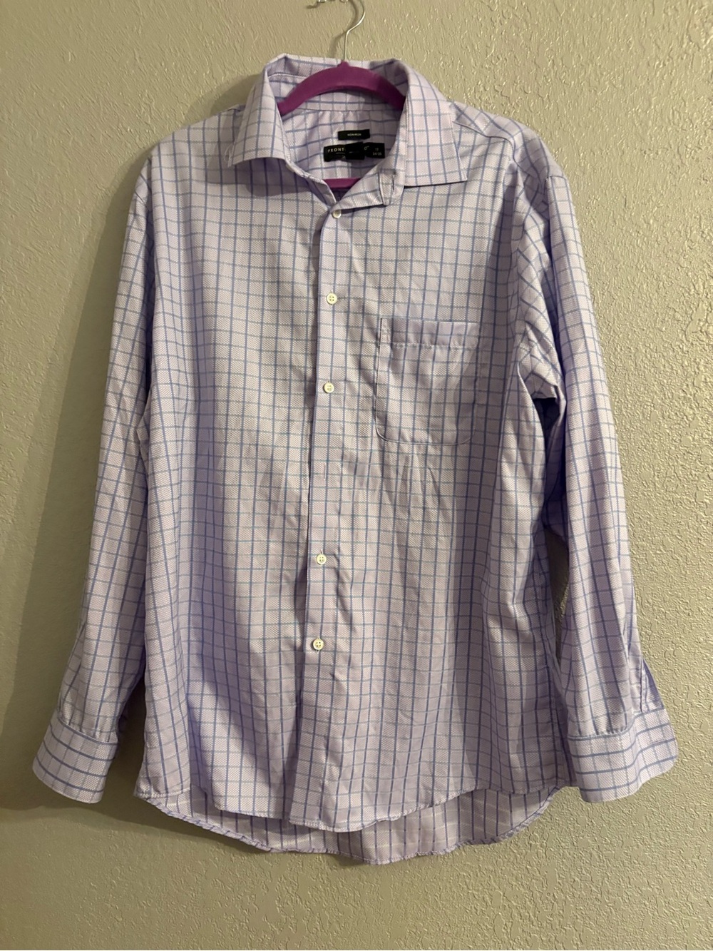 Pronto Uomo Cotton Lavender Windowpane Dress Shirt